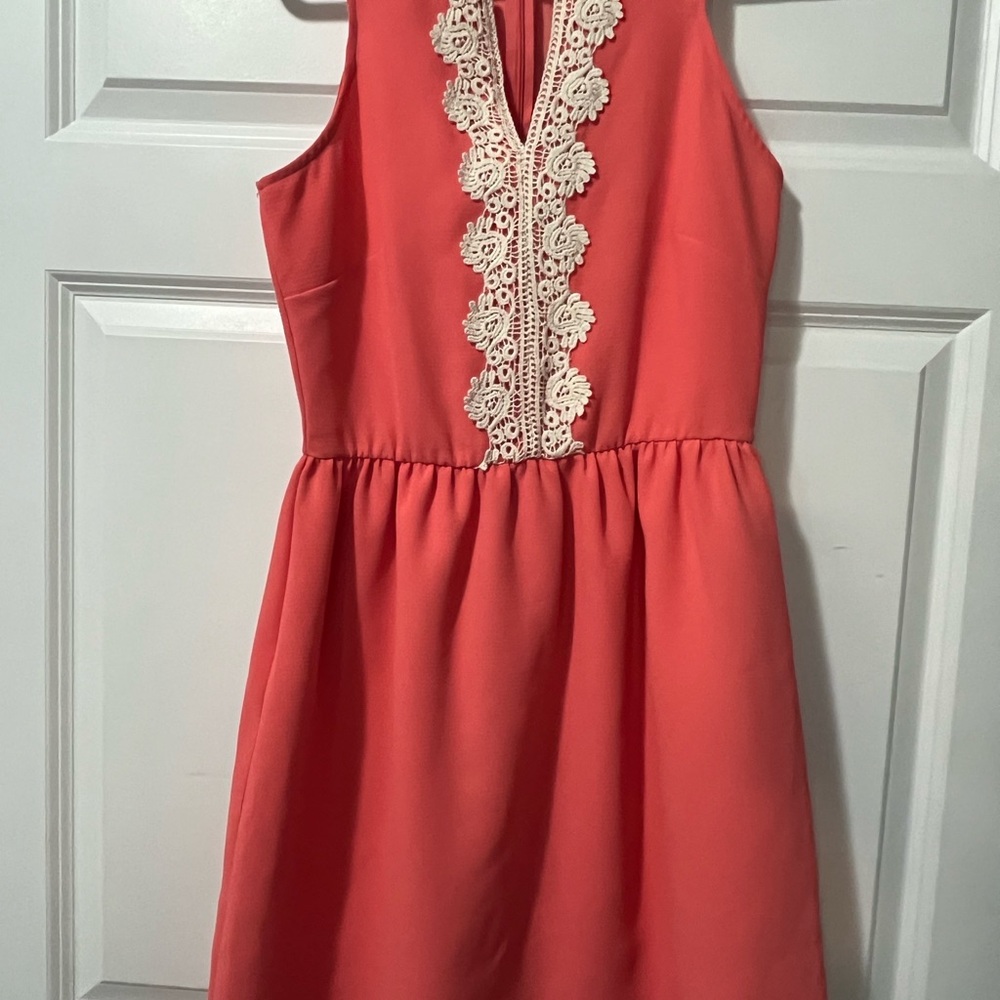 Francesca’s salmon dress!